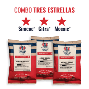 Mosaic, Simcoe y Citra de Yakima Chief Hops | Combo Tres Estrellas - Bucarest. Ser único, Ser Craft